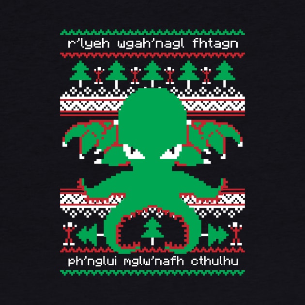 Cthulhu Cultist Ugly Christmas Sweater by RetroReview